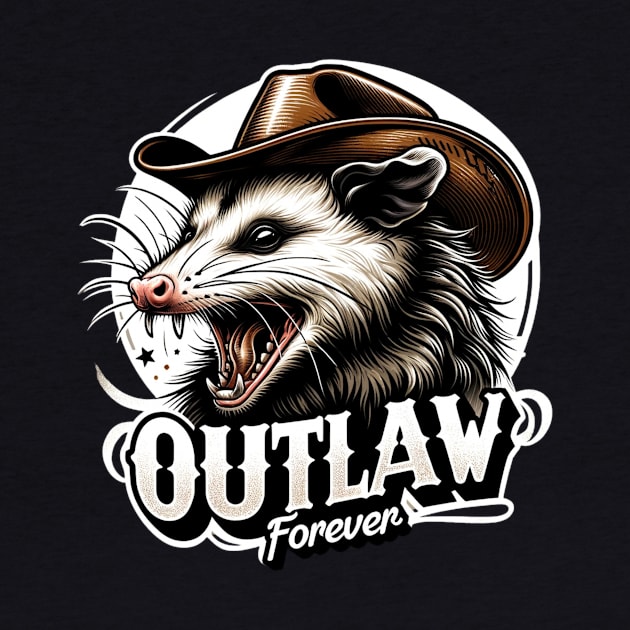 Possum Western Funny, Outlaw Forever Quote, Opossum Lover by ThatVibe